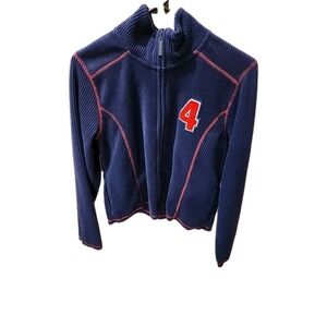 Be Right Back Athletic Jacket Full Zip Red‎ 4 Fleece Pullover Top